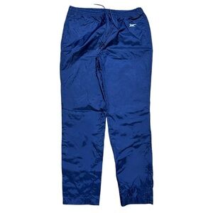 Vintage 90s ASICS Blue Small Logo Nylon Windbreaker Sweatpants Size M